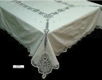Cotton Embroidery With Cluny lace tablecloths
