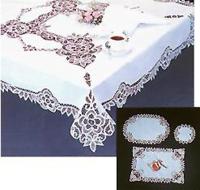 Cotton Embroidery with Batten Lace Tablecloths