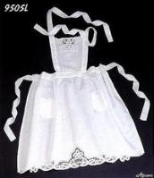 Cotton Embroidery with Batten lace Apron